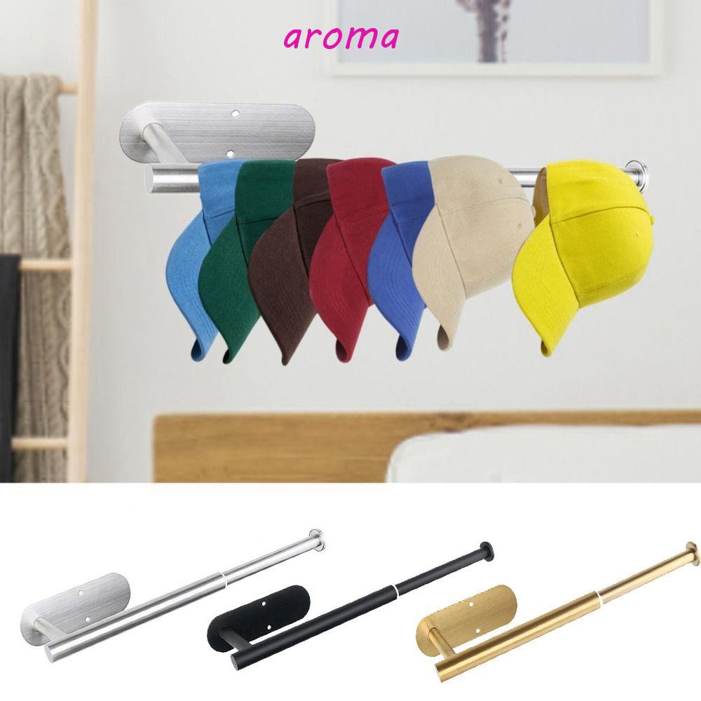 AROMA Giá Đỡ Mũ Lưỡi Trai Bằng Thép Không Gỉ Tự Dính Chịu Tải Mạnh Gắn Tường / Cửa