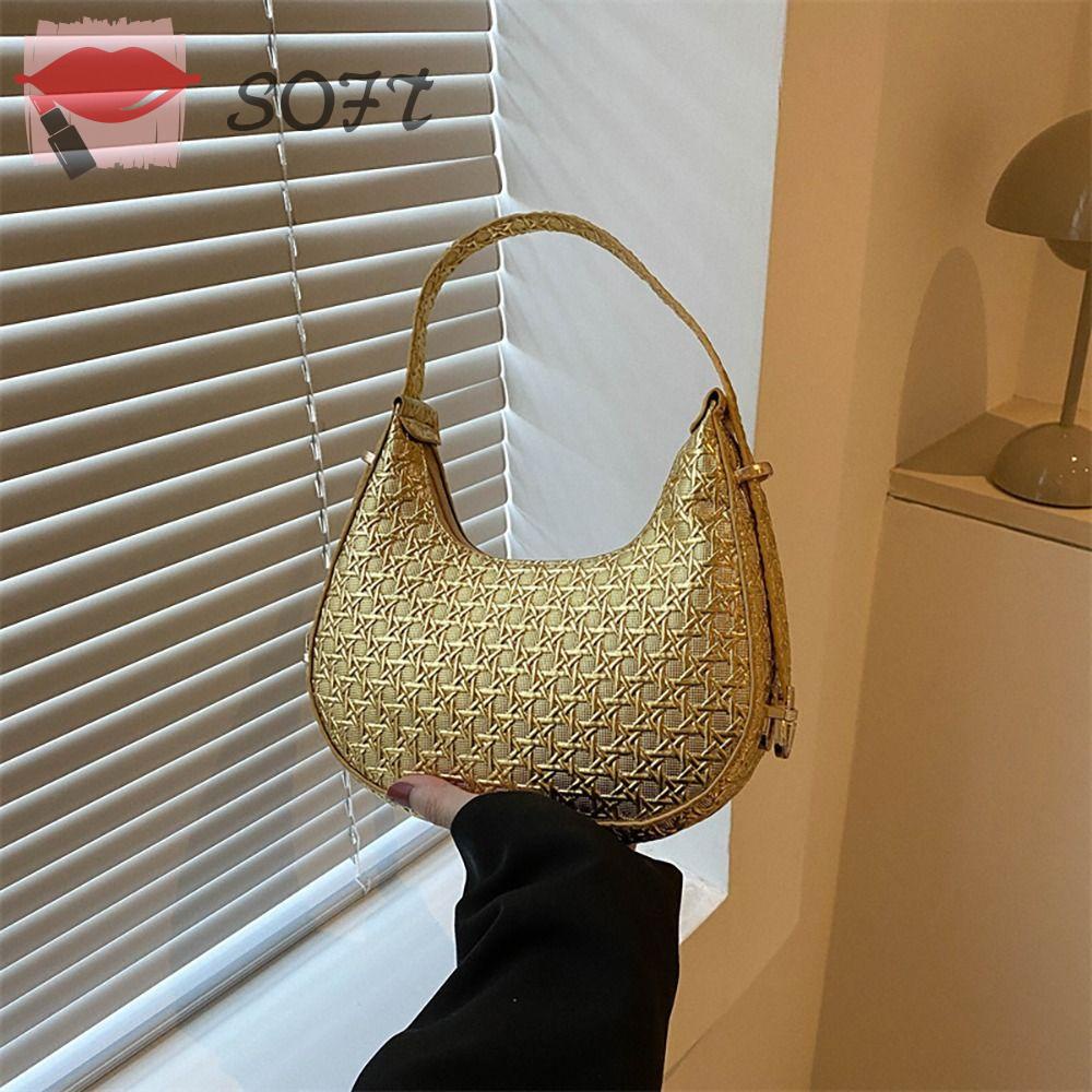 SOFTNESS Túi Xách Da PU Siêu Nhẹ Cỡ Lớn Phong Cách Boho Cổ Điển Thời Trang Cho Nữ