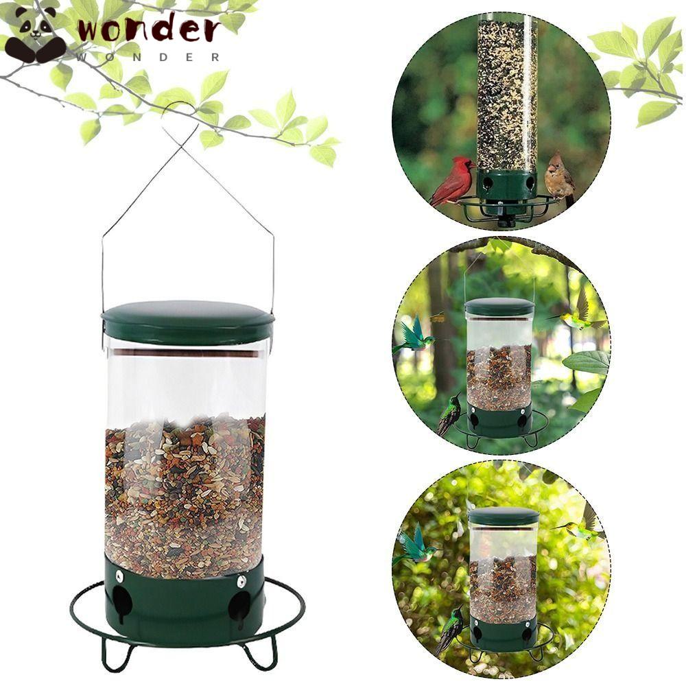 WONDER Dụng Cụ Cho Chim Ăn Tự Động Nhiều Lỗ Sức Chứa Lớn Trang Trí Vườn