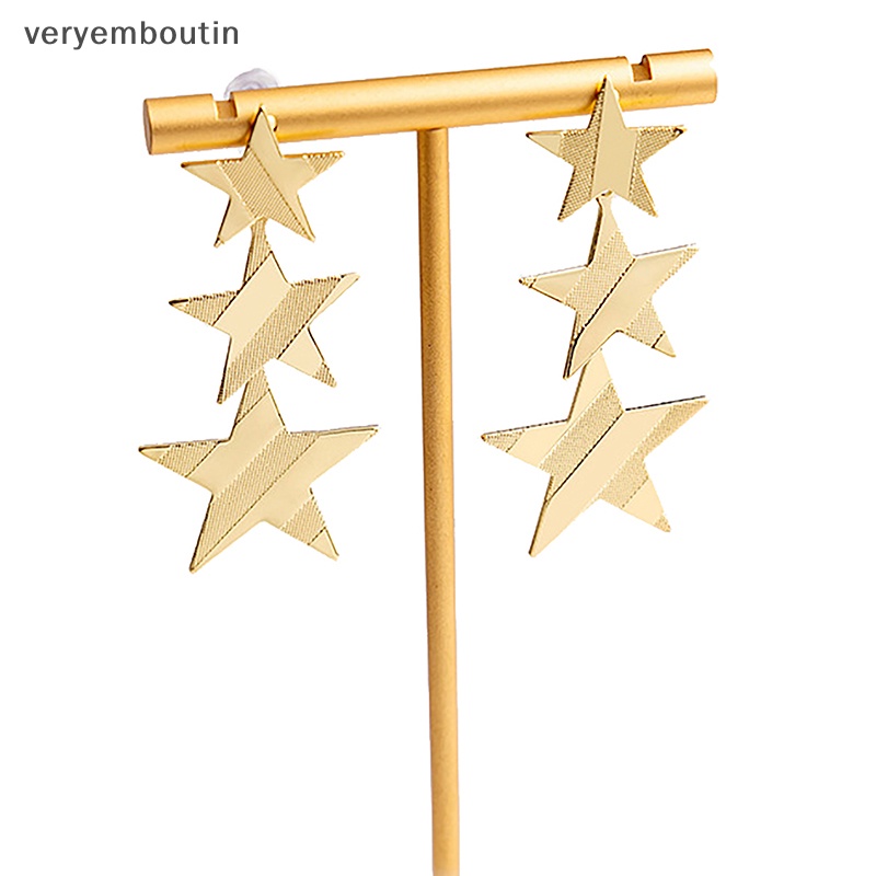 Khuyên Tai Thả Lủng Lẳng Xỏ Hạt Ngôi Sao Lớn Vintage Thời Trang Bohemia n