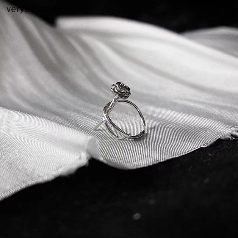 Nhẫn Bạc 925 Hai Lớp Hình Hoa Hồng Thời Trang Dành Cho Nữ