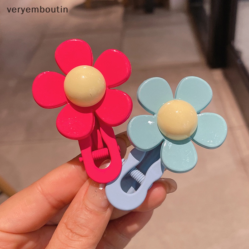 Bộ 2 Kẹp Tóc Hình Hoa Nhiều Màu Sắc Ngọt Ngào Thời Trang Cho Nữ