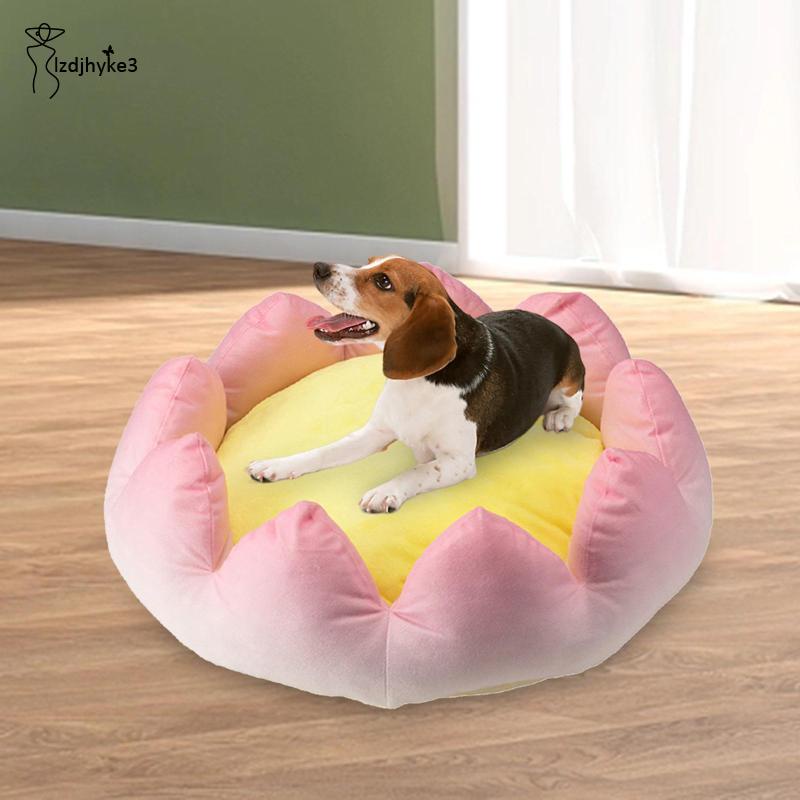 Giường Ngủ Hình Hoa Sen Chống Trượt Thoải Mái Giữ Ấm Mùa Hè Cho Thú Cưng