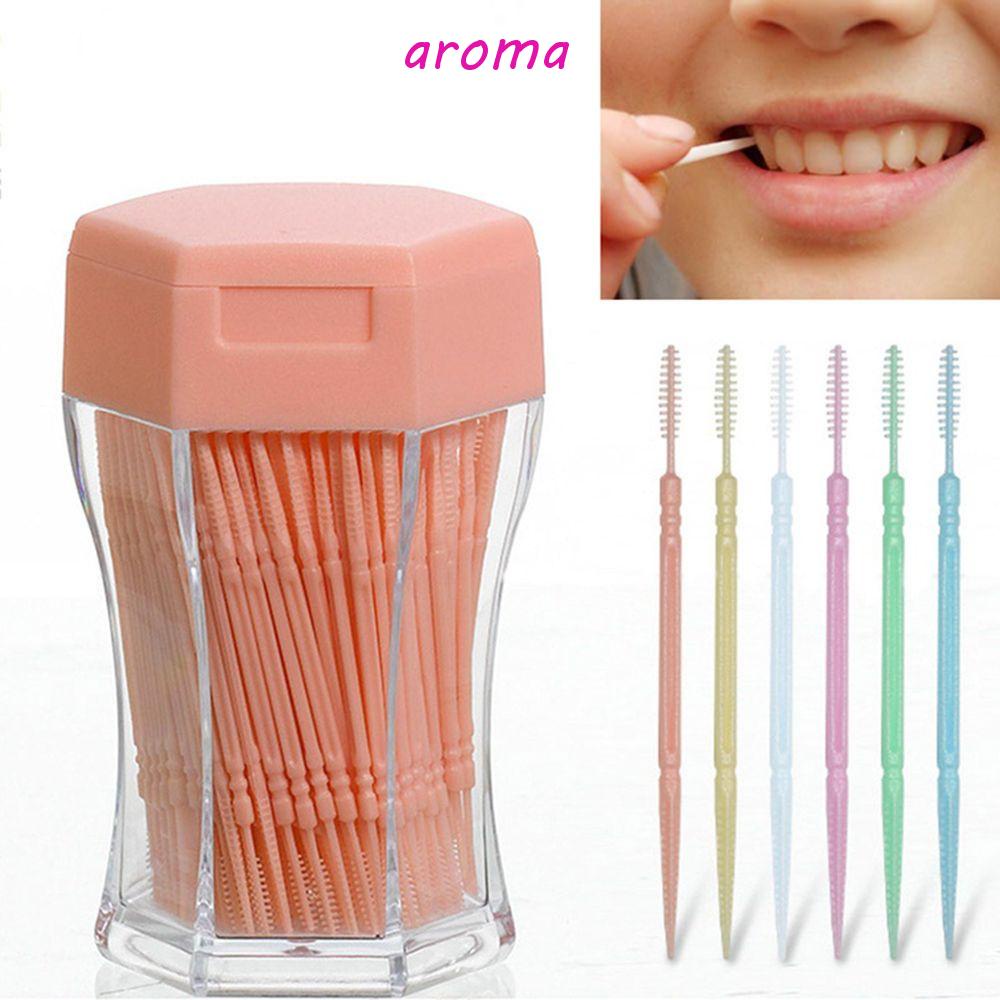 AROMA Set 200 Tăm Xỉa Răng Màu Kẹo Thân Thiện Với Môi Trường Chăm Sóc Răng Miệng