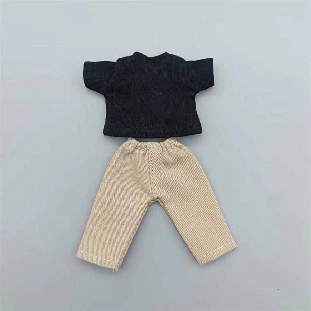 LAYOR1 Bộ Áo Thun + Quần Denim Thời Trang Chất Lượng Cao Cho Búp Bê Tỉ Lệ 1 / 12