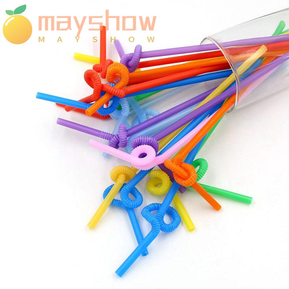 MAYSHOW Set 50 / 100 Ống Hút 25.5cm Dùng Một Lần Tiện Dụng Cho Các Bữa Tiệc