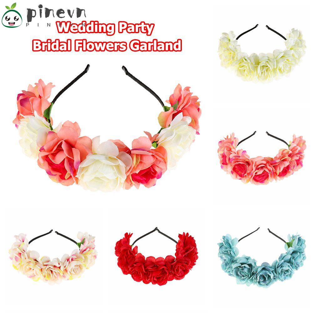 PINEVN Băng Đô Cài Tóc Đính Hoa Cho Nữ