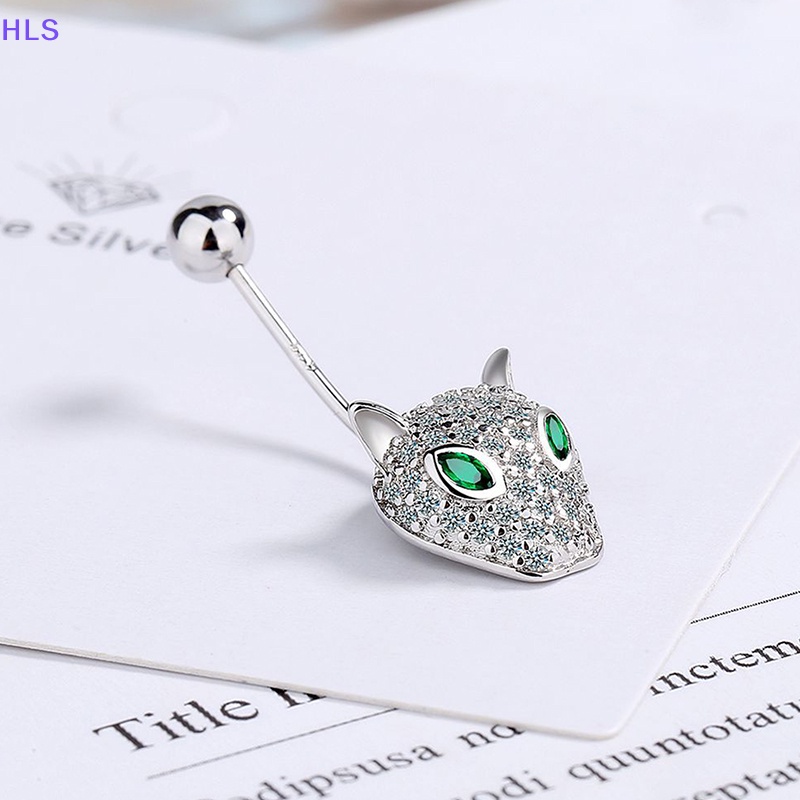 Khuyên Rốn Họa Tiết Da Báo Đính Đá Zircon Thời Trang