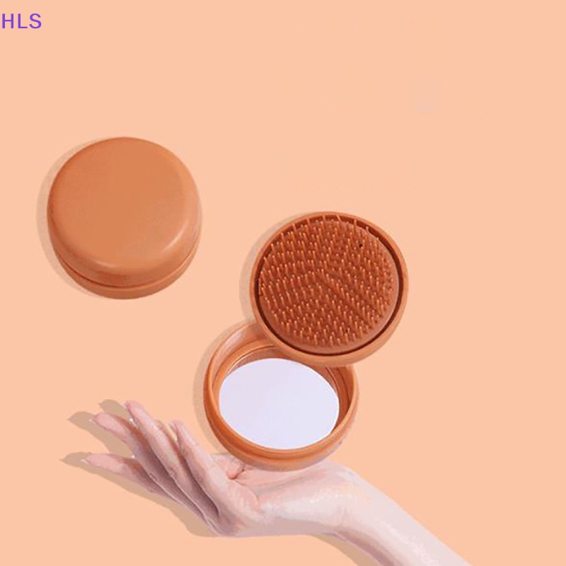 1 Lược Chải Tóc Mát Xa Da Đầu Có Gương Trang Điểm Tiện Lợi