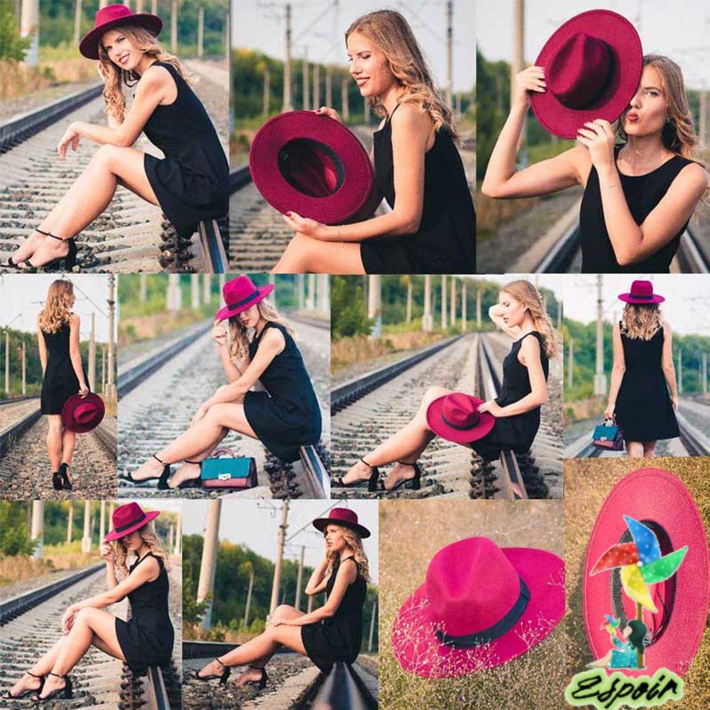 ESPO Mũ Cao Bồi Bằng Len Thời Trang Biểu Diễn Sân Khấu Cho Nam Và Nữ