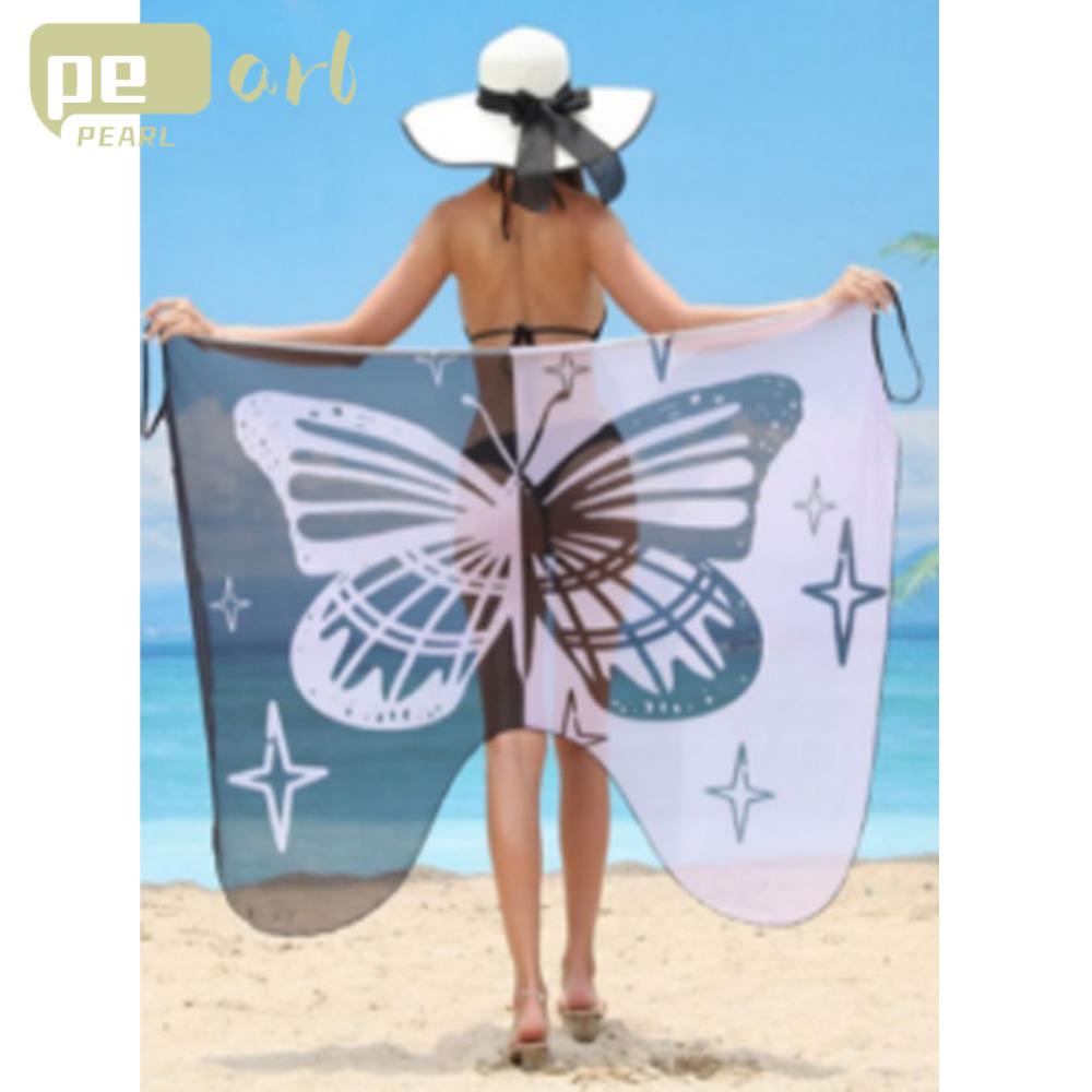 PEARLVN Bộ Đồ Bơi Bikini Dáng Rộng In Họa Tiết Bươm Bướm Nhanh Khô Thời Trang Mùa Hè Quyến Rũ Cho Nữ