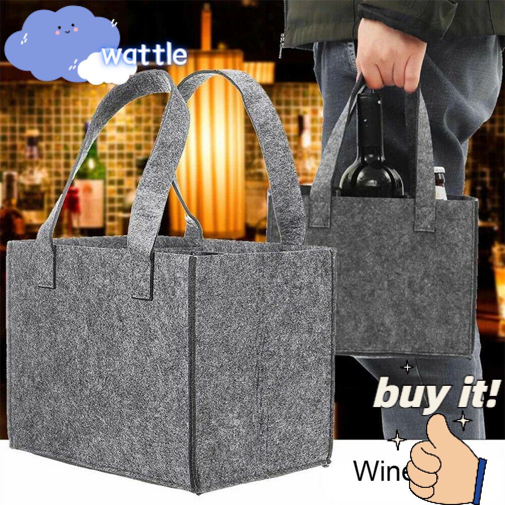 WATTLE Set 6 Túi Nỉ Đựng Chai Rượu Tái Sử Dụng Tiện Lợi