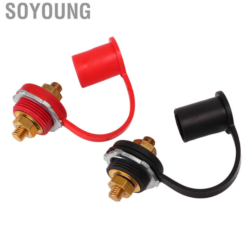 Soyoung Binding Post Thru Panel Terminal Red Black for Car Marine RV