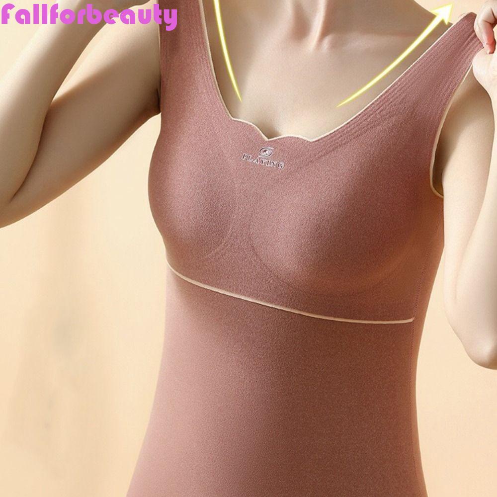 FALLFORBEAUTY Áo Lót Latex Giữ Ấm Không Đường May Thoáng Khí Thời Trang Mùa Thu Cho Nữ