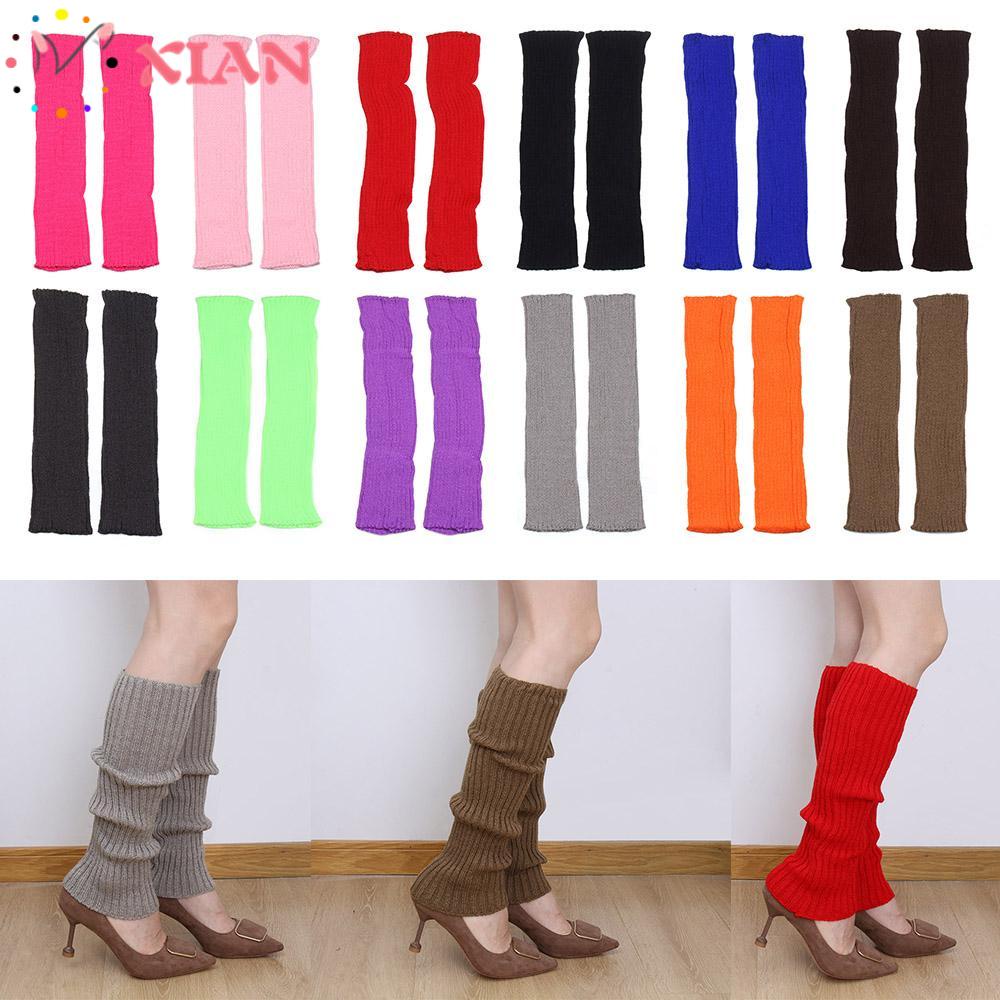 XIANTIN Vớ Dệt Kim Bảo Vệ Ống Chân Giữ Ấm Phong Cách Lolita Cho Nữ