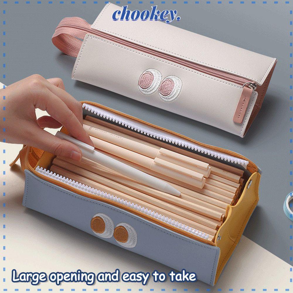 CHOOKEY Túi Đựng Bút Chì Sức Chứa Lớn Họa Tiết Hoạt Hình Dễ Thương Thời Trang
