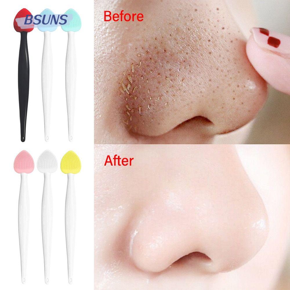 BSUNS Cọ Tẩy Tế Bào Chết Cho Môi Và Mũi Thiết Kế 2 Trong 1 Tiện Dụng