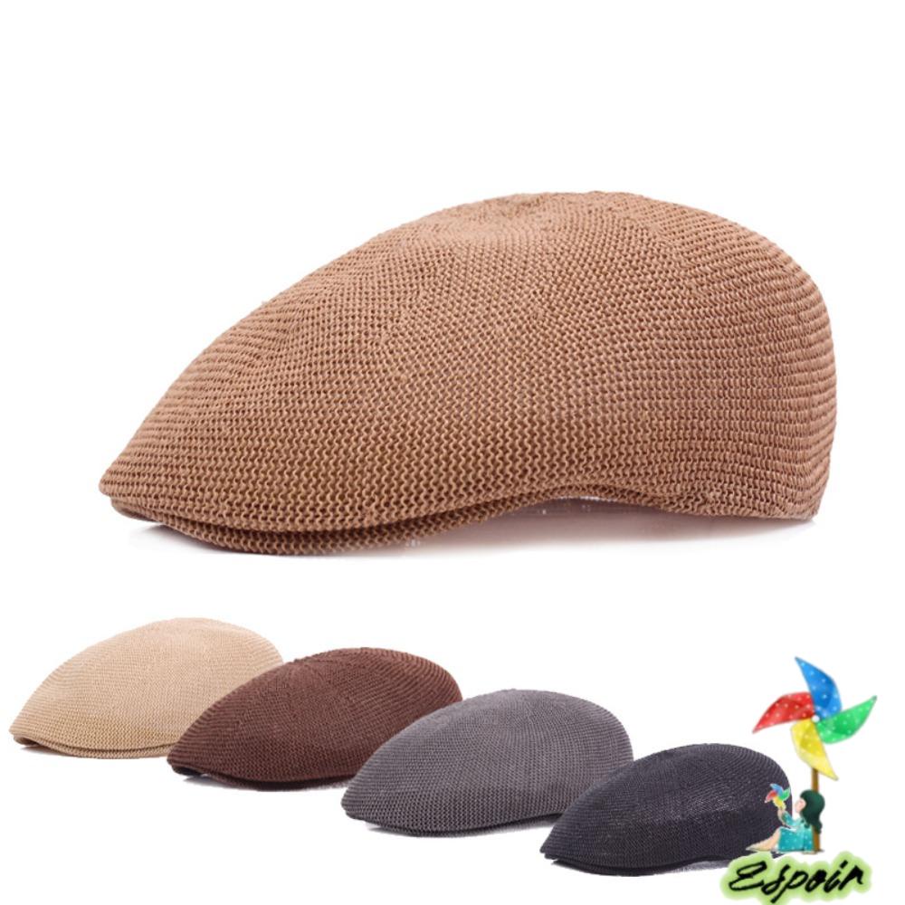 ESPO Mũ Beret Lưới Mỏng Thoáng Khí Chống Tia UV Thời Trang Đi Biển Cho Nam