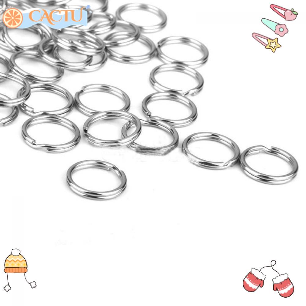CACTU Set 50 Vòng Nối Chìa Khóa Bằng Thép Không Gỉ Bỏ Túi Tiện Dụng