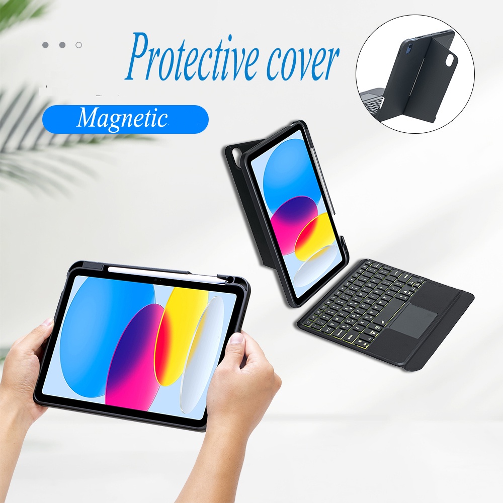 Bao Da Máy Tính Bảng Từ Tính Có Bàn Phím Cho Ipad 10th 10.9 2022 Air 5 Air 4 3 10.5 Pro 11 2021 2020 2018 Mini 6 10.2 Inch 9th 8th 7th