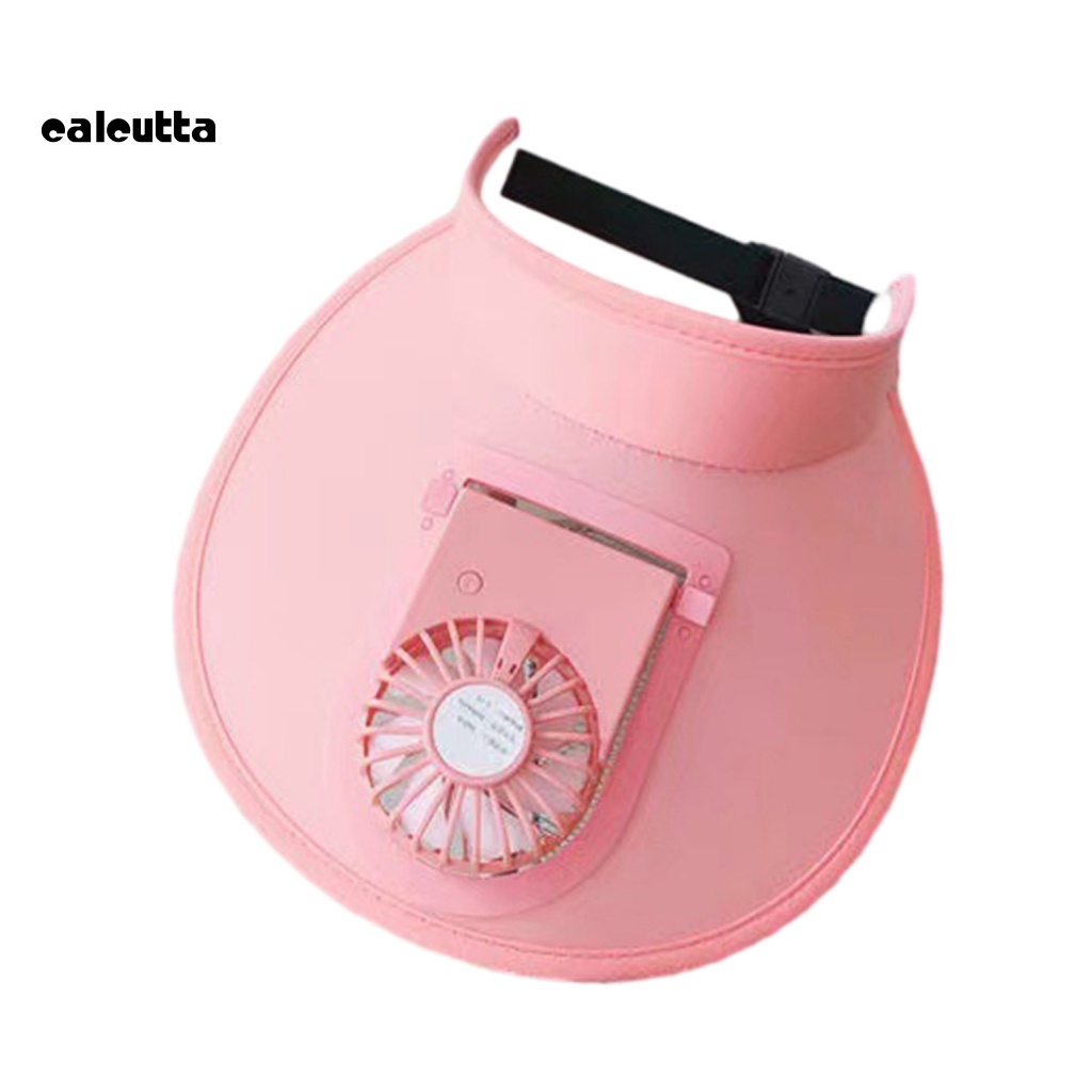 Mũ Chống Nắng Vành Rộng Bằng Polyester Siêu Nhẹ Màu Trơn Tùy Chỉnh 3 Tốc Độ Kèm Quạt Tiện Dụng Mang Theo Du Lịch Dã Ngoại Cho Nữ