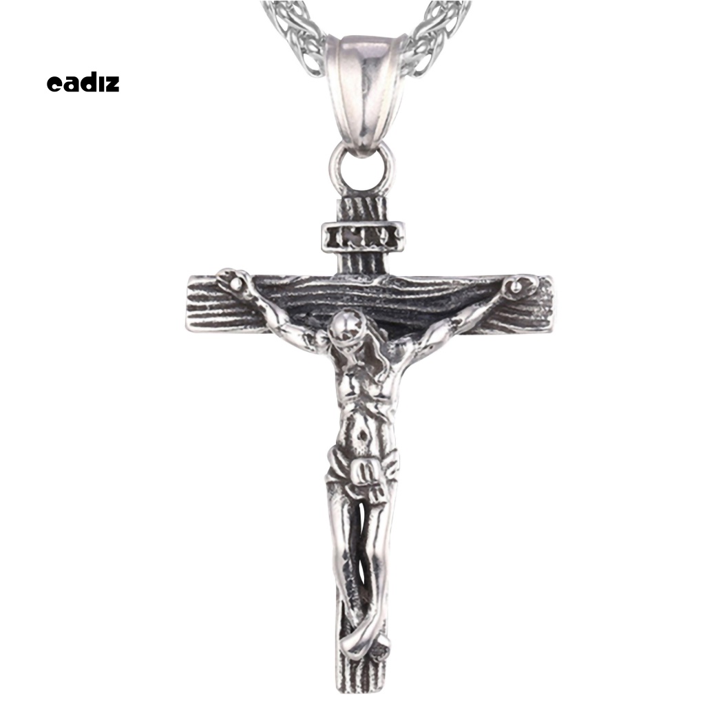 Vòng cổ Bằng Thép Không Gỉ Mặt Thánh Giá Thời Trang Dành Cho Nam