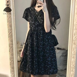 Đầm Mini Cổ Chữ V In Họa Tiết Hoa Thời Trang Mùa Hè Cho Nữ