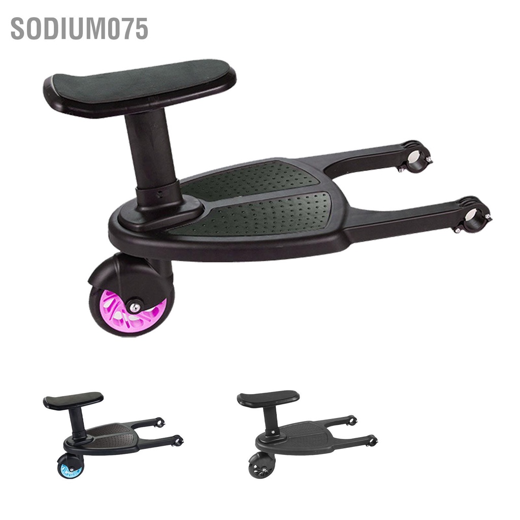 Sodium075 Xe Đẩy Em Bé Bàn Đạp Phụ Có Bánh Chế Độ Kép Đứng Cho 2 Trẻ