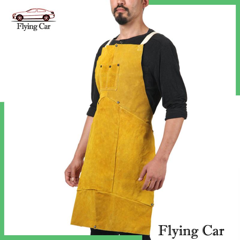 Tạp Dề Bằng Da Bò Thoáng Khí Chuyên Dụng Cho Thợ Hàn / Nướng BBQ