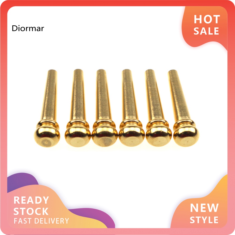 Set 6 Chốt Dây Đàn Guitar Bằng Đồng Thau