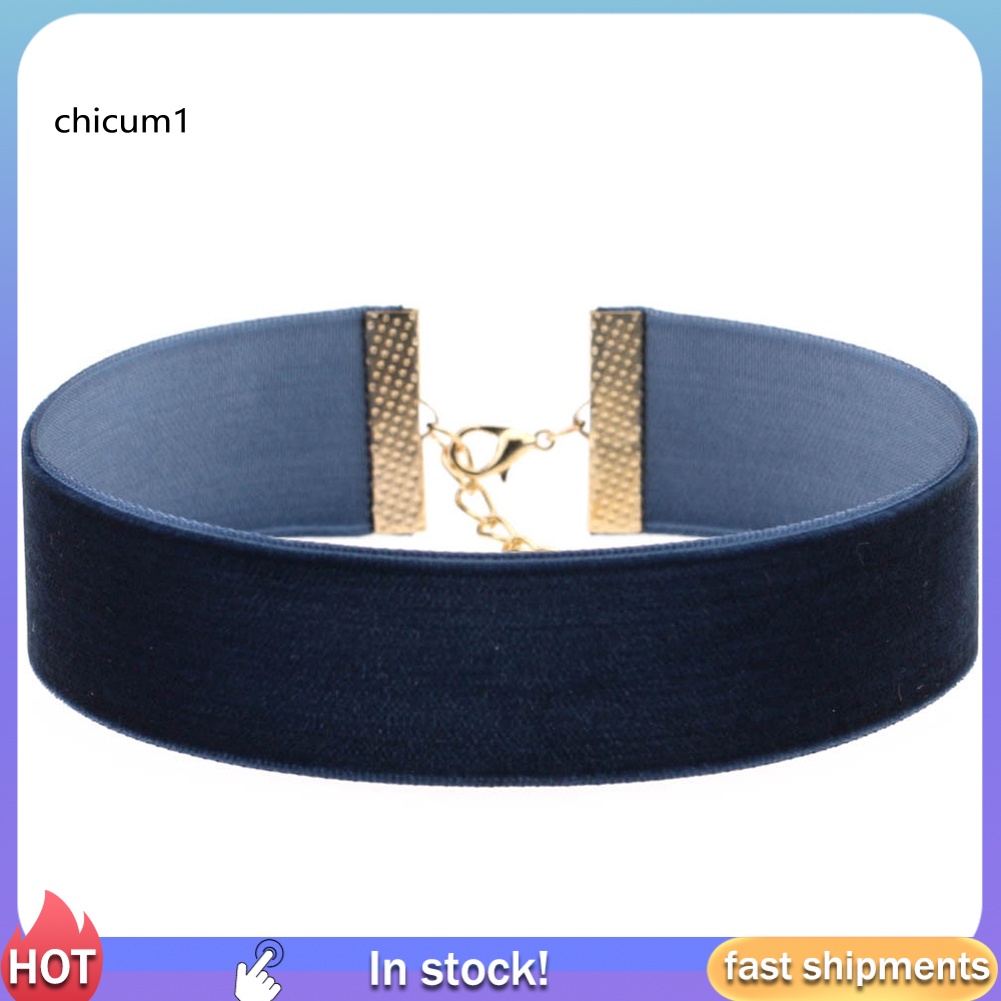 Vòng Cổ Choker Dây Nhung Bản Rộng Mềm Mại Thời Trang Cho Nữ