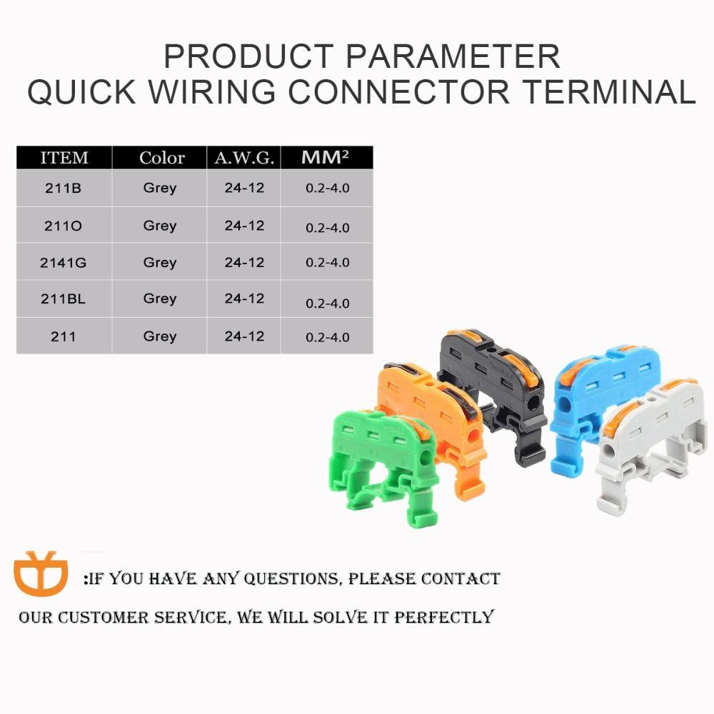 NORMAN Đầu Nối Dây Cáp Nhanh UK2.5B 211 Loại Đường Ray Mini Din