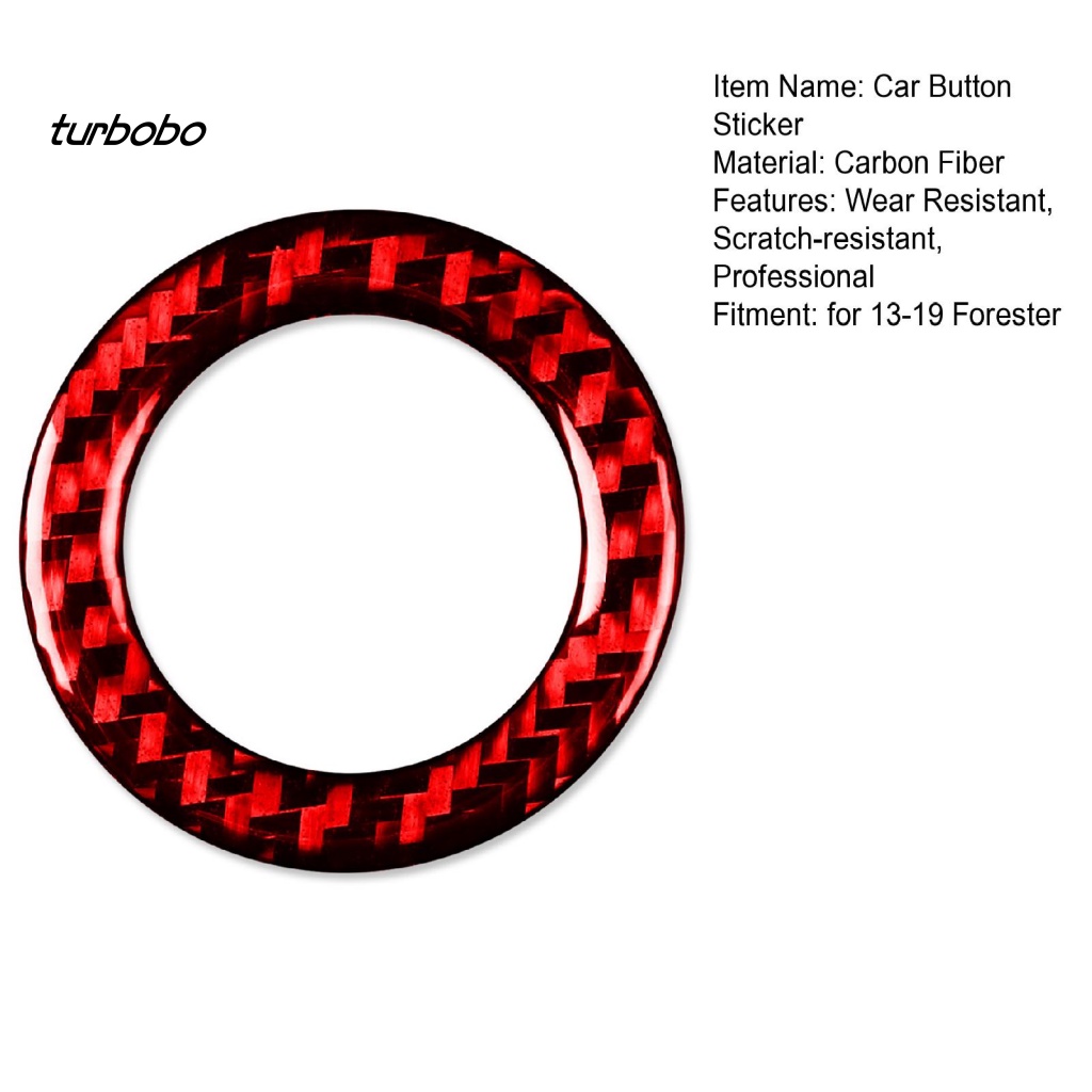 Miếng Dán Nút Bấm Khởi Động Xe Hơi Chất Liệu Sợi Carbon Cho Forester 13-19