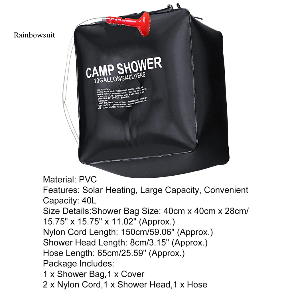 1 Bộ Túi Tắm Dung Tích Lớn 40L Chịu Tải Cao Chống Mài Mòn Thân Thiện Với Môi Trường Dùng Khi Đi Du Lịch