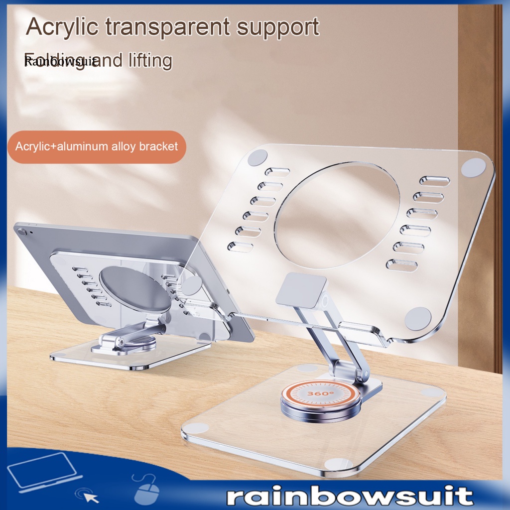 Giá Đỡ Máy Tính Bảng Trong Suốt Chống Trượt Xoay 360 Độ Tiện Dụng