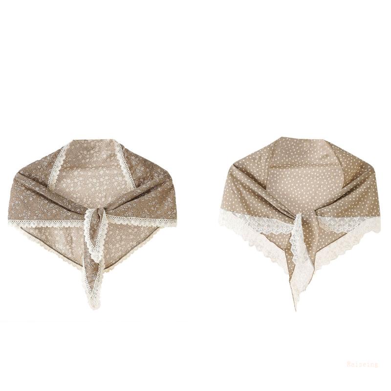 Khăn Choàng Ren Tam Giác In Họa Tiết Hoa Phong Cách Bohemian Dành Cho Nữ