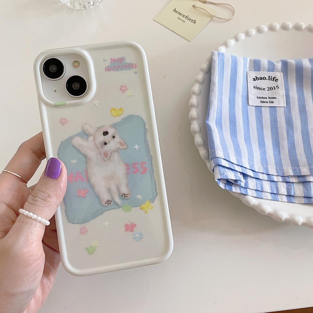 Ốp Điện Thoại Mềm In Hình Cún Con Cho iPhone 11 12 12Pro 12ProMax 13 13Pro 13ProMax 14 14Pro 14ProMax