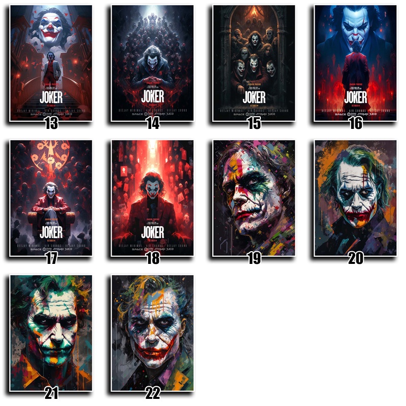 Poster Treo Tường In Hình Nhân Vật joker Phim anti hero dark