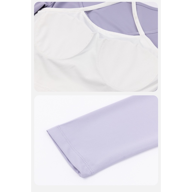 Áo Bra Thể Thao Dài Tay 2 Trong 1 Thời Trang Năng Động