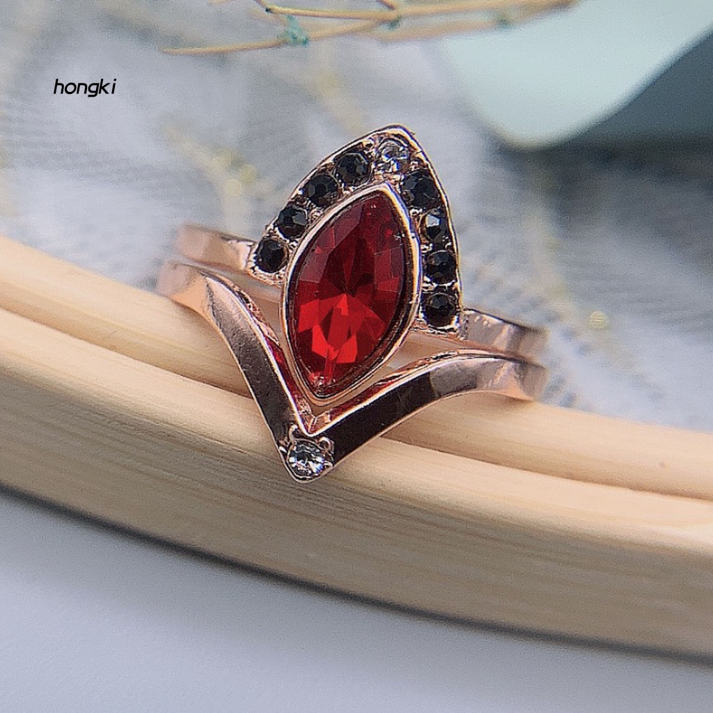 Set 2 NhẫN CặP MặT ĐíNh Kim Cương Giả ThờI Trang Cho Nam Nữ