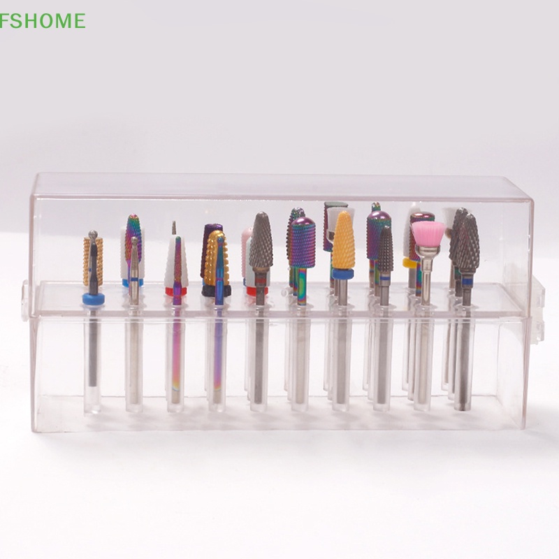 Giá Đỡ Mũi Khoan Móng Tay 30 Lỗ Chống Bụi Tiện Dụng