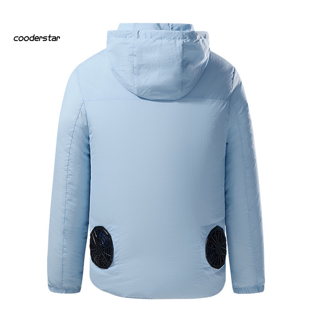 Áo Khoác Tay Dài Có Mũ Trùm Đầu 3 Tốc Độ Điều Hòa Làm Mát Thời Trang Đường Phố Cho Nam