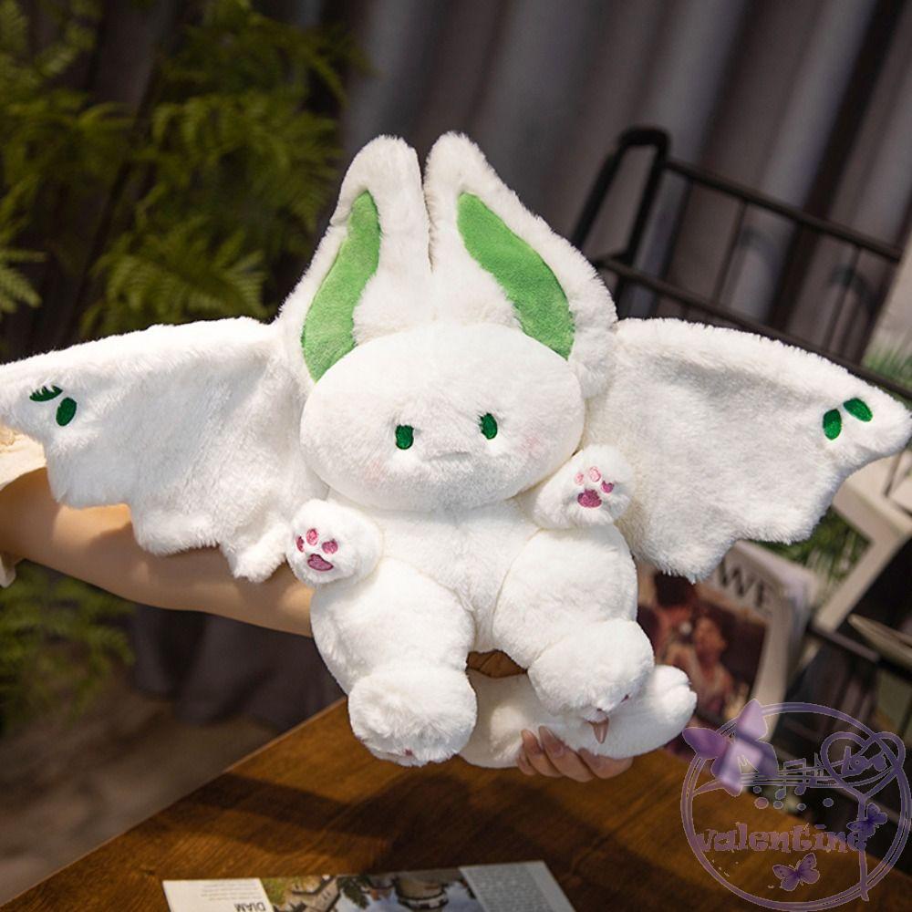 AVALENTINE Đồ chơi nhồi bông Hình Thỏ Trắng / Dơi / Thỏ Hoạt Hình Mềm Mại Đáng Yêu Cho Bạn Gái