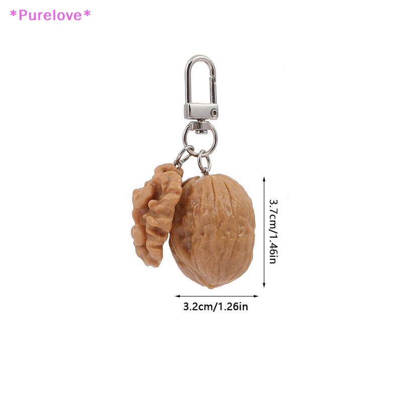 Móc Khóa Hình Quả Óc Chó Bằng PVC Độc Đáo Sáng Tạo Mới