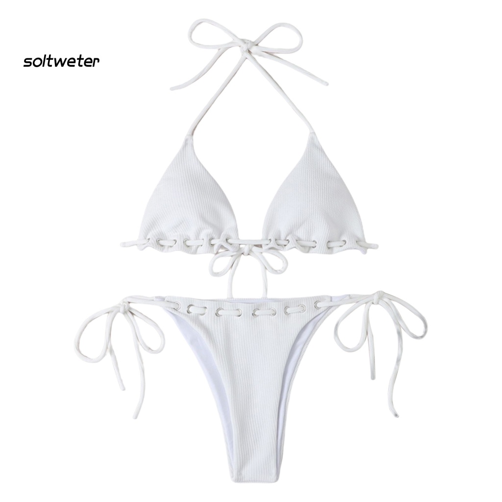 Bộ Đồ Bơi Hai Dây Màu Sắc Thời Trang Mùa Hè Quyến Rũ Cho Nữ