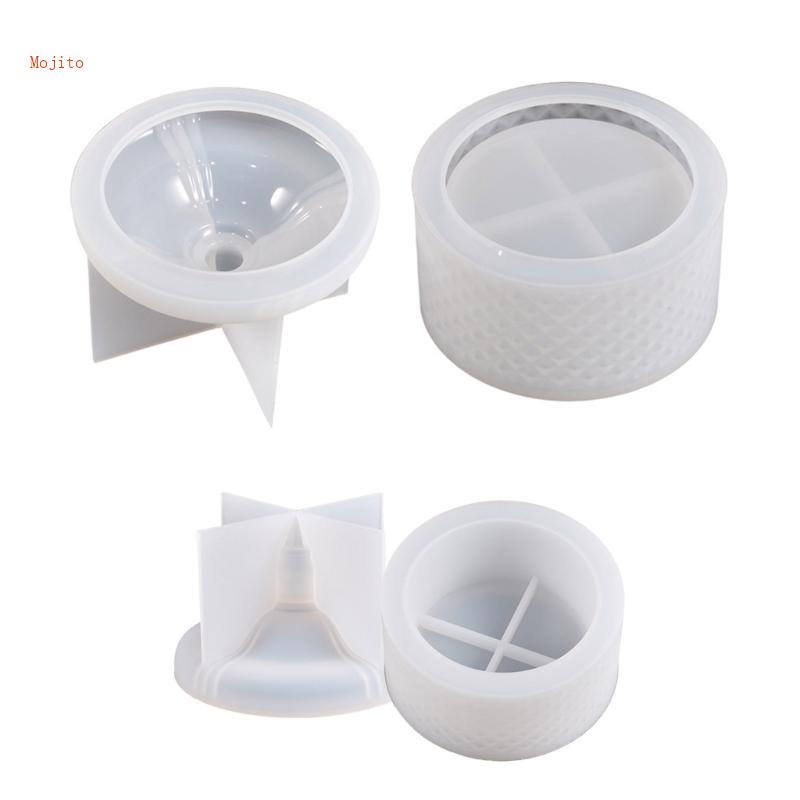 Khuôn Silicone Làm Hộp Trang Sức Hình Thoi DIY