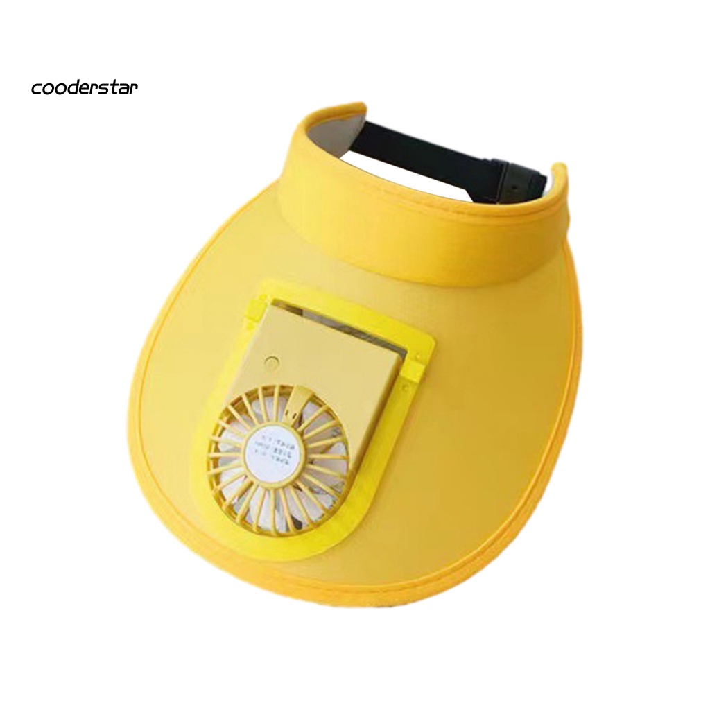 Mũ Chống Nắng Vành Rộng Bằng Polyester Siêu Nhẹ Màu Trơn Tùy Chỉnh Kèm Quạt 3 Tốc Độ Tiện Dụng Cho Nữ