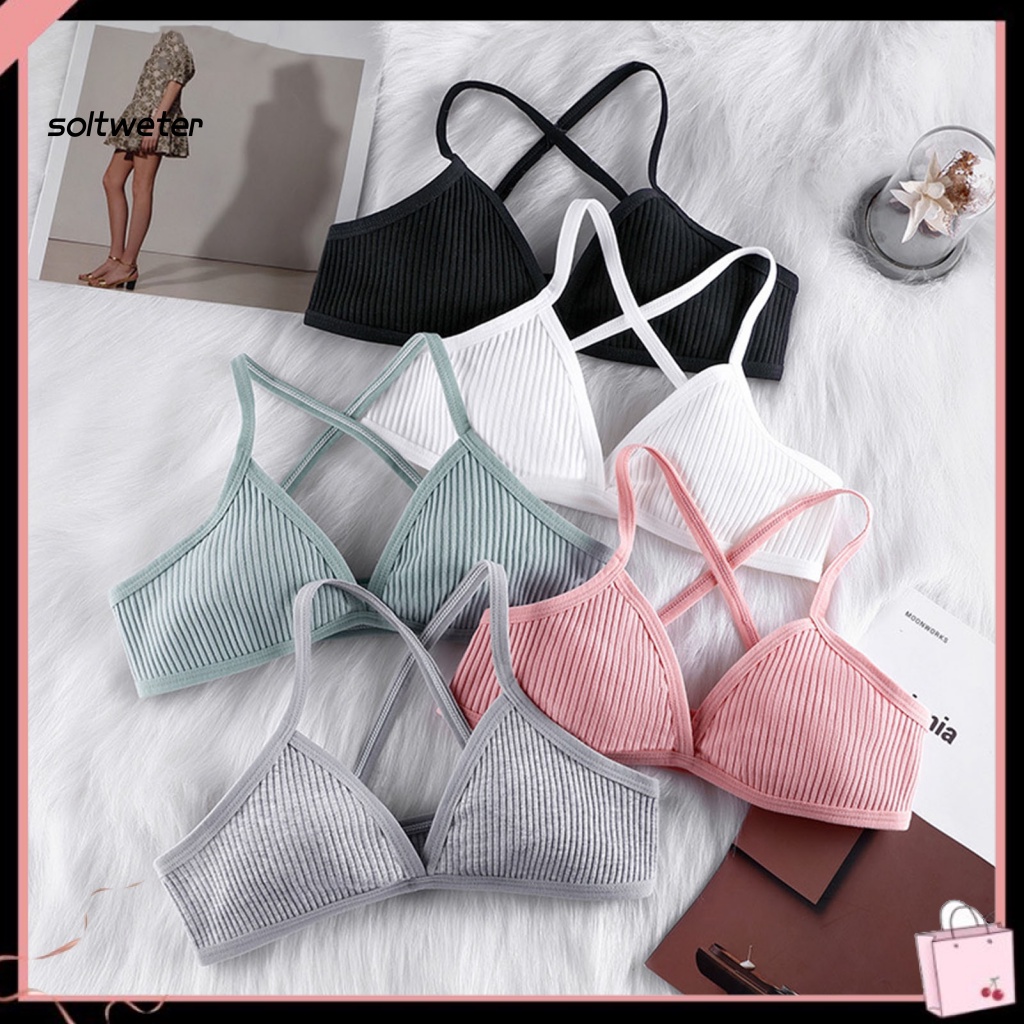 Áo Ngực Thể Thao Màu Trơn Cổ Chữ V Khoét Sâu Gợi Cảm Cho Nữ