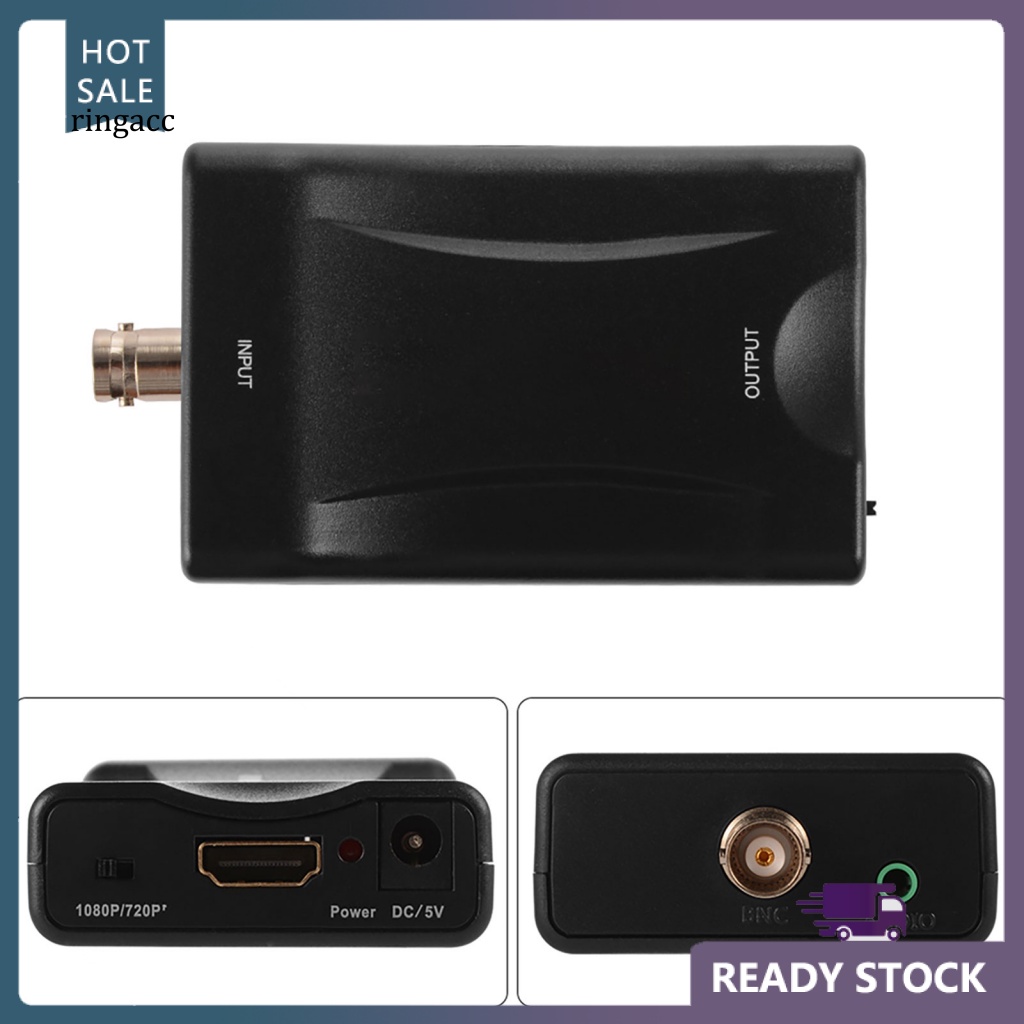 Bộ Chuyển Đổi Tín Hiệu Video Ổn Định Phích Cắm RGA 1080P / 720P BNC Sang HDMI Cho Máy Ảnh