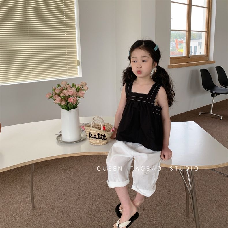 Quần Harem Cotton Lanh Màu Trơn Mẫu Mới 2023 Cho Bé Gái